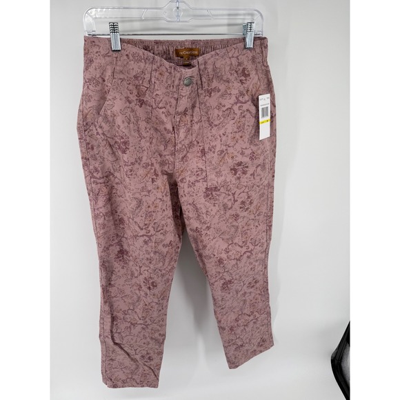 Recreation Pants - reCreation Floral Utility Pants Rose Pink Mauve Botanical Print Size M